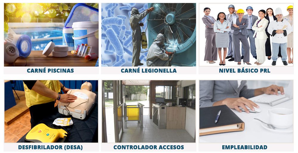 Técnico en mantenimiento de aguas y PRL (Carnés: Piscinas - Legionella - PRL - Desfibrilador - Control de Accesos)